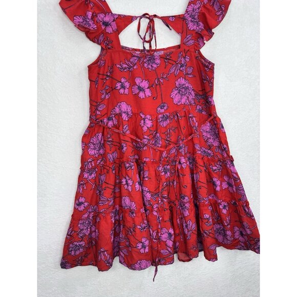 Band of The Free Women's Red Floral Dress Size Medium NWT - Picture 10 of 14